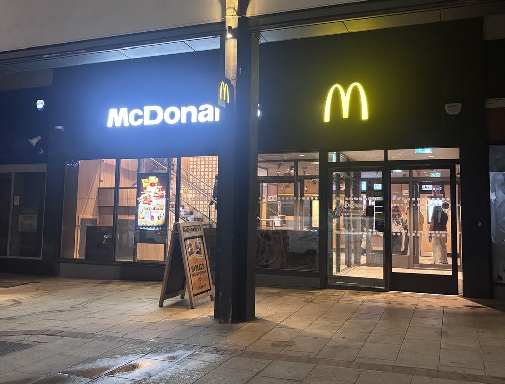 McDonald's high street restaurant frontage